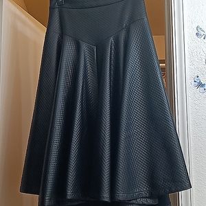 Lady Faux Leather Skirt